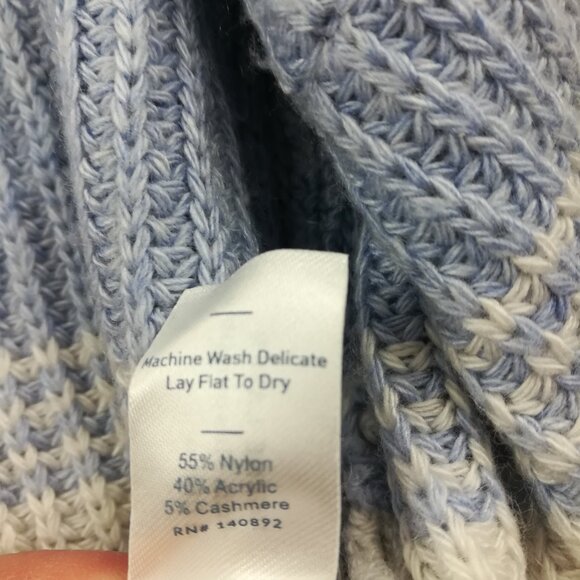 Marine Layer Sweater Long Cabin Knit Cardigan Blue Ombre Cashmere Blend Medium - Picture 4 of 10